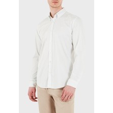 Boss Çizgili Pamuklu Slim Fit Klasik Yaka Uzun Kollu Gömlek Erkek Gömlek 50556085 332