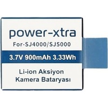 Power-Xtra - SJ4000-SJ5000 - 3.7V 900 Mah  Li-Ion Aksiyon Kamera Bataryası