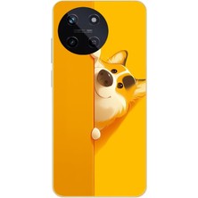 Le Balvo Realme 11 4g Uyumlu Sarı Köpek Baskılı Silikon Kılıf