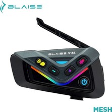 Blaise Blaıse V15S Bluetooth Mesh Motosiklet Interkom Siyah