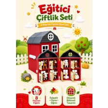 NOLDOR Eğitici Çiftlik Seti + 8 Hareketli Figür Oyuncak