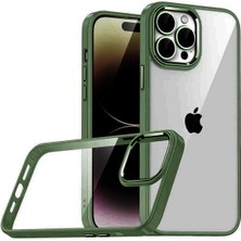 Mey Ithalat®   Iphone 15 Pro Max  Lensli Silikon - Yeşil