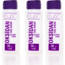Kuaf 60 ml Oksidan Saç Kremi 30 Volüm %9 Renk 007 Uzun Süre Kalıcı Etki 3 Adet