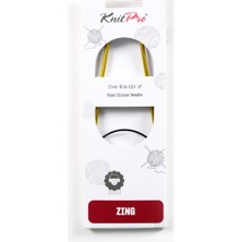 Fdmstar Knitpro | Zing | 3,5 mm | 60 cm | Yeşil Metal Misinalı Şiş |  Fixed Circular Ndls | 47097 |