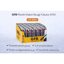 Gfb Plastik Maket Bıçağı Falçata 4510 Profesyonel Maket Bıçağı 24 Adet