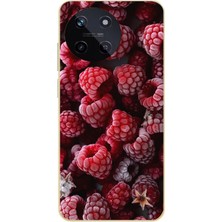 Le Balvo Realme 11 4g Uyumlu Ahududu Frambuaz Baskılı Silikon Kılıf