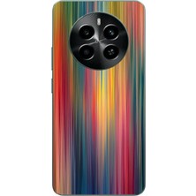 Le Balvo Realme 12 4g Uyumlu Gökkuşağı Karışımı Baskılı Silikon Kılıf