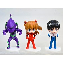 Dek Neon Genesis Evangelion 3’lü 11 cm Figür Seti Shinji Asuka Eva-01 Anime Koleksiyon