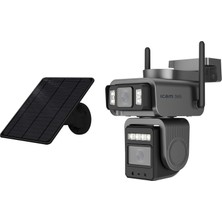 A440 4g E-Sim, Aov 7/24 Kayıt, Güneş Enerjili, 2 Kameralı, 8 Mp Çözünürlük, Ptz Güvenlik Kamerası
