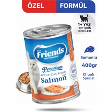 Friends Premium Somonlu Yetişkin Kedi Konservesi 400 gr – Yaş Mama