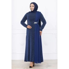 Nil Abiye Elbise Indigo