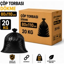 Barışkan Jumbo Boy Kalın Siyah Dökme Çöp Poşeti 80 x 110 Cm. 20 Kg.