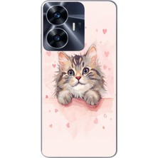 Le Balvo Realme C55 Uyumlu Benim Kedim Baskılı Silikon Kılıf