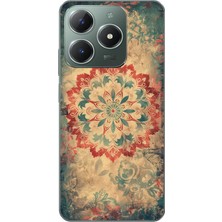 Le Balvo Realme C61 Uyumlu Ebru Çizgisel Baskılı Silikon Kılıf