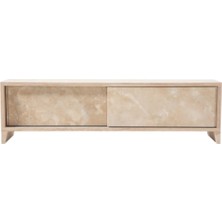 Arte Marble Traverten Tv Ünitesi Ham ve Naturel