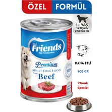 Friends Premium Dana Etli Yetişkin Köpek Konservesi 400 gr (Chunk Special)