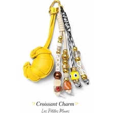 Kruvasan Sarı Deri Charm