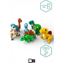 3DSS 7’li Mini Dinozor Figürleri Seti | Eğitici Çocuk Oyuncak | Pinyata Dolgu & Parti Hediyesi & Pasta Süsü
