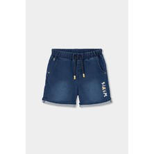 Boboli Waves Desenli Denim Şort 2 Yaş-6 Yaş Mavi