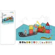 Karton Kutulu City Magnetic Yapı Blokları 3D Puzzle 30 Parça 6.5 cm