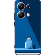 Le Balvo Poco X7 Pro Uyumlu Kulaklı Kedi Baskılı Silikon Kılıf