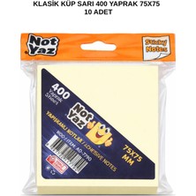 Dağtaş Kırtasiye Klasik Küp Not Kağıdı Sarı 400 Yaprak 75X75 mm 10 Adet