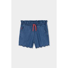 Boboli Beli Lastikli Denim Şort 2 Yaş-6 Yaş Mavi