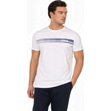 Pierre Cardin 6128 Erkek Kısa Kollu Bisiklet Yaka Pijama Takımı-Beyaz