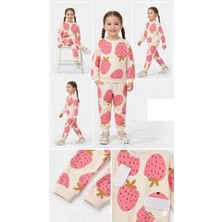 Baby Najmaddin 2-3-4-5 Yaş Çilek Baskılı Penye Çocuk Takımı Najmaddin