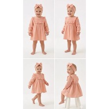 Baby Najmaddin 6-24 Ay Müslin Keten Pamuk Bandanalı Bebek Elbise Najmaddin