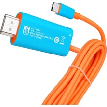 Philips SWR1650Y/93 Usb-C To HDMI 4K 60Hz Adaptör Kablo + 100W Pd Şarj Desteği (2'si 1 Arada)