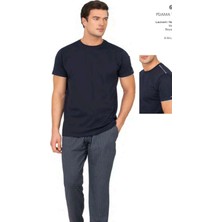 Pierre Cardin 6122 Erkek Kısa Kollu Bisiklet Yaka Pijama Takımı-Lacivert