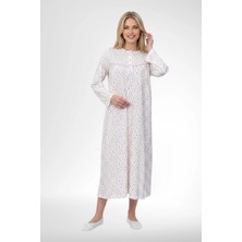 Mecit Pijama Mecit 6394 Pembe Büyük Beden %100 Pamuk Kadın Gecelik