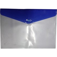 Linea Şeffaf Gövde Mavi Kapak 20 Mikron Çıtçıtlı Dosya
