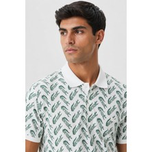 Lacoste Slim Fit Polo T-Shirt Erkek Polo Yaka Tişört Beyaz