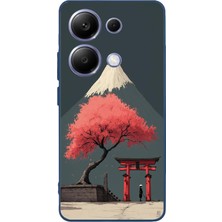 Le Balvo Poco X7 Pro Uyumlu Fuji Dağı Baskılı Silikon Kılıf