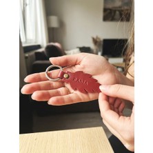 Tozren Deri Deri El Yapımı Kişiye Özel Baskılı Deri Anahtarlık - Sevgiliye/arkadaşa Hediyelik, "kurtarıcı Hediye".