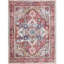 Pera Halı Pas Kırmızısı ve Kayısı Tonlu Medalyonlu Vintage Halı - Outlet - T061810ROU