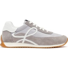 Derimod Kadın Gri Bağcıklı Sneaker Hakiki Deri Malzeme ve TPU Taban ile Günlük Stil 26PFD220814