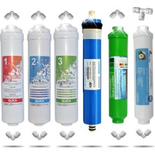 Sumato Kapalı Kasa 12 Inç 6 Aşamalı Inline Su Arıtma Cihazı Filtresi Nsf Vontron Membran