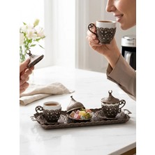2 Kişilik Espresso Fincan Lokumluk ve Sunum Tepsisi