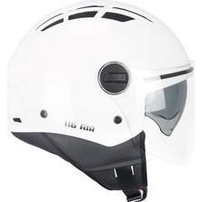 Cgm 116A Aır Açık Kask Beyaz Uzun Vizör Güneş Vizörlü