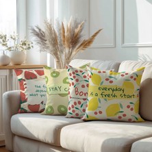 Karkan Tekstil Fruitmood Dekoratif Kırlent Kılıfı Seti