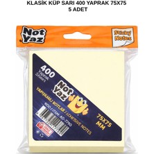 Dağtaş Kırtasiye Klasik Küp Not Kağıdı Sarı 400 Yaprak 75X75 mm 5 Adet