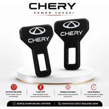 YSN Sounds Chery Kemer Tokası , Chery Logolu Araç Kemer Ikaz Susturucu , Chery Kemer Bip Bip Susturucu - 2 Adet