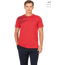 Pierre Cardin 6123 Erkek Kısa Kollu Bisiklet Yaka Pijama Takımı-Kırmızı