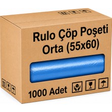 Barışkan Rulo Çöp Poşeti Orta 55X60 1000 Adet