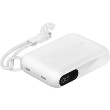 Belkin BPB027HQWH Boostcharge 10.000 Mah 20W Usb-C Powerbank Dijital Göstergeli Taşınabilir Şarj Cihazı - Beyaz