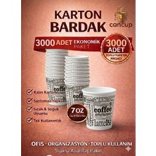 Kağıt Bardak 7 Oz Karton Bardak 3000 Adet Ekonomik Paket Tek Kullanımlık Karton Bardak