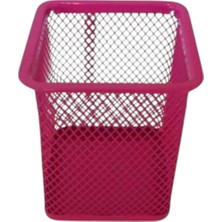 Linea Pembe Köşeli Metal Fileli Kalemlik